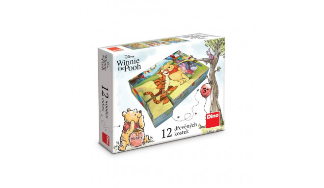 Dino klotsipusle puidust 12 tk Karupoeg Puhh ja sõbrad