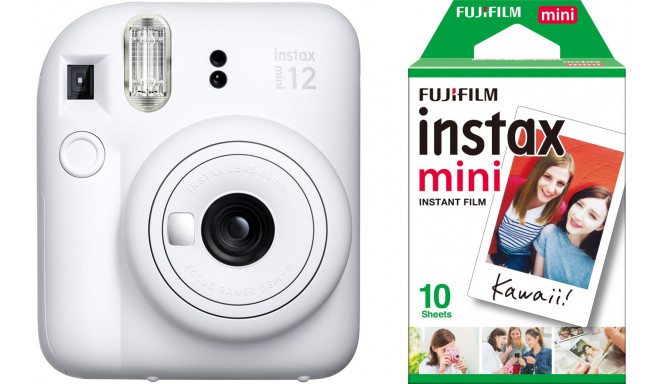 Fujifilm Instax Mini 12, clay white + пленка