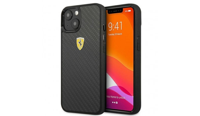 Ferrari Ferrari FEHCP13SFCABK iPhone 13 mini 5.4" black/black hardcase On Track Real Carbon