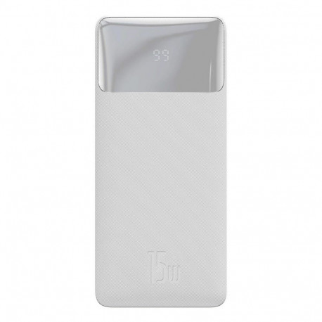 Baseus Baseus Bipow powerbank with display 10000mAh 15W white (Overseas Edition) + USB-A - Micro USB