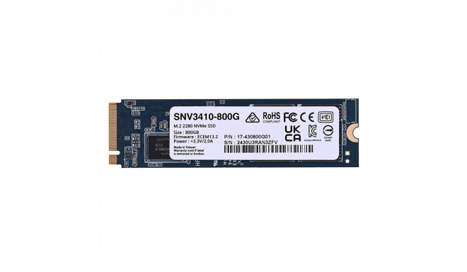 Synology SNV3410-800G sisemine pooljuhtketas M.2 800 GB PCI Express 3.0 NVMe