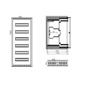 Distribution Panel Tibox 440x1050x115mm; 6x16mod., Ip54, Subliminal