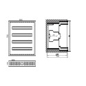 Distribution Panel Tibox 585x750x115mm; 4x24mod., Ip54, Subliminal