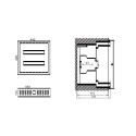 Distribution Panel Tibox 440x450x115mm; 2x16mod., Ip54, Subliminal