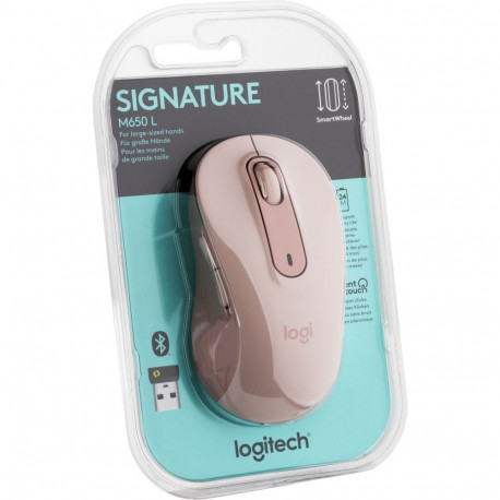 Logitech wireless mouse Signature M650L, pink