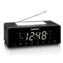 Clock radio with night light Lenco CR540BK