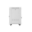 RACK CABINET 19" FREE-STANDING 22U/600X800 (FLAT PACK) WITH GLASS DOOR LCD GREY LANBERG V2