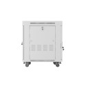 RACK CABINET 19" FREE-STANDING 15U/600X800 (FLAT PACK) WITH GLASS DOOR LCD GREY LANBERG V2