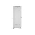 RACK CABINET 19" FREE-STANDING 42U/600X800 (FLAT PACK) WITH GLASS DOOR LCD GREY LANBERG V2