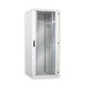 Floor standing cabinet, 22U, 600/800/1095, width/depth/height mm, steel/glass door, RAL 7035 (welded