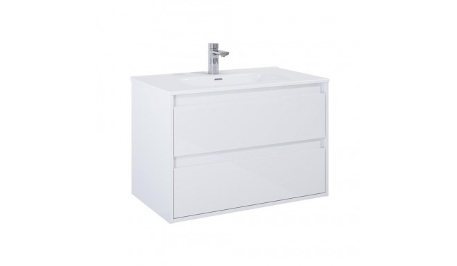 BASIN UNIT DESI PLUS 80 2S WHITE HG HUNG