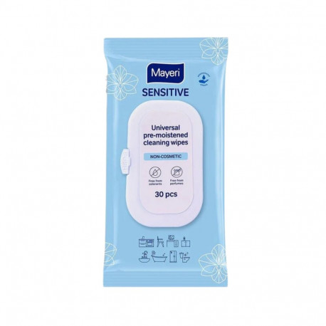 Puhastuslapid MAYERI Sensitive niisutatud universaalsed 30tk/pk