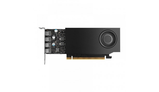 PNY NVIDIA A1000 8GB GDDR6 128-bit, madala profiiliga, PCIe 4.0 x8, ühepesaline, 4 x mini DisplayPor