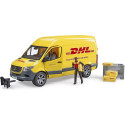 Bruder MB Sprinter DHL with driver, model vehicle (yellow)