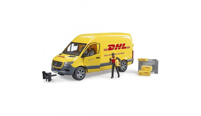 Bruder MB Sprinter DHL with driver, model vehicle (yellow)