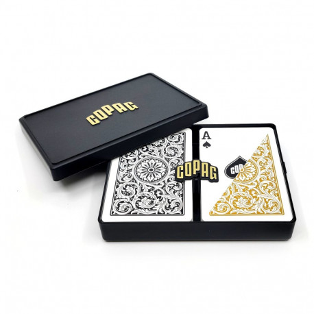 Copag Elite Bridge Regular Index Playing Cards Double Deck (Gold & Black)