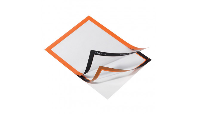 Iseliimuv infohoidja magnetkinnitusega DURABLE DURAFRAME A4, oranž, 2 tk