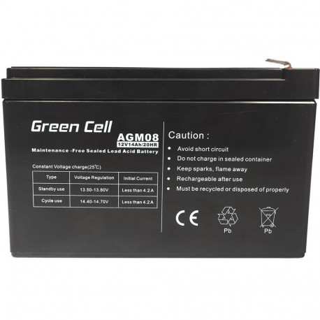Green Cell AGM Gel Battery 12V 14Ah