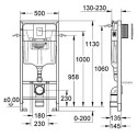 Concealed WC frame with flush button Grohe 3in1 Rapid SL 38772001