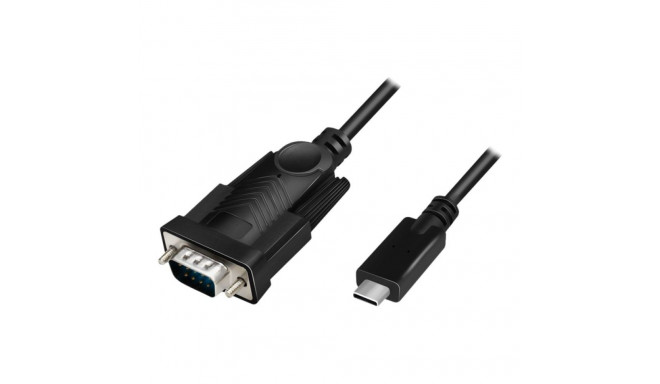 LOGILINK AU0051A USB2.0 Type-C kaabel USB-C/M - DB9/M serial 1.2m Win11