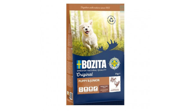 BOZITA Original Puppy & Junior kana kuiv koeratoit 3kg