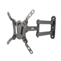 Maclean MC-418 TV Monitor Full Motion Wall Mount 23"-43" 30kg max VESA 200x200 Black Tilting Rotatin