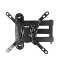 Maclean MC-418 TV Monitor Full Motion Wall Mount 23"-43" 30kg max VESA 200x200 Black Tilting Rotatin