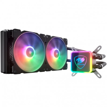 COUGAR AQUA ARGB 280 AiO Liquid Watercooling, 140mm RGB fan x2, remote control