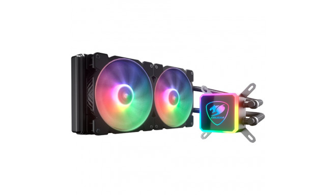 COUGAR AQUA ARGB 280 AiO Liquid Watercooling, 140mm RGB fan x2, remote control