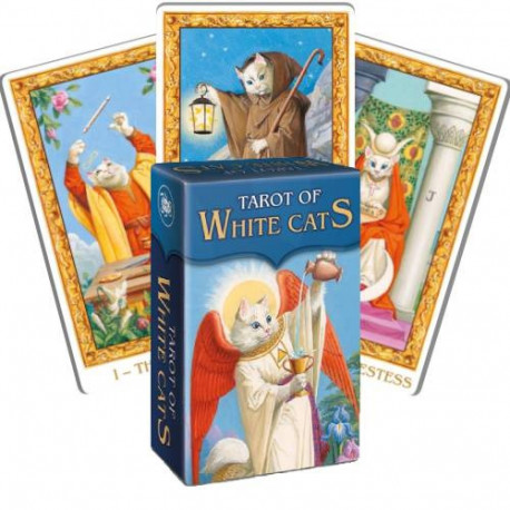 Lo Scarabeo Mini Tarot Of White Cats Tarot Cards