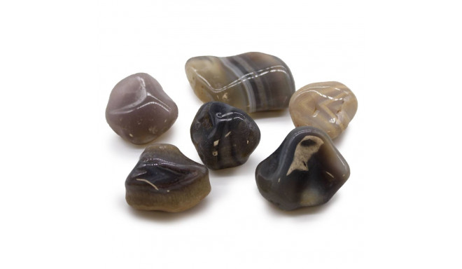 Ancient Wisdom Gray Agate - Botswana (6 Pieces L Size)