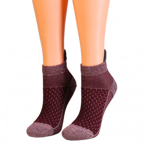 SOKISAHTEL AVENA tumepunased sädelevad madalad sokid 444