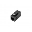 Feed-thru keystone connector RJ45 - RJ45 UTP cat.5e to the assembly box, network connector