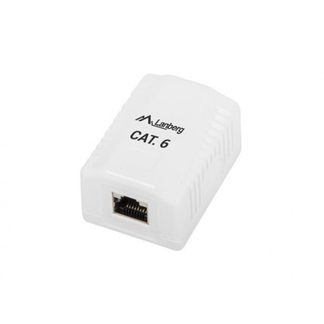 Surface mount box 1x RJ45 Cat.6 white
