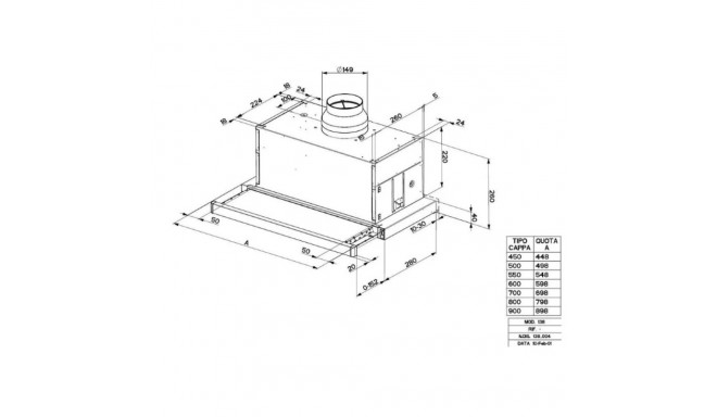 Built-in hood Faber Maxima NG ECO EV8 AM/XA60