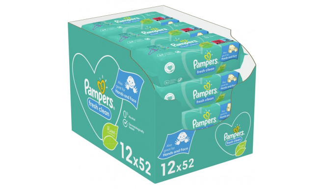 Pampers FreshClean wet wipes 12x52 pcs.