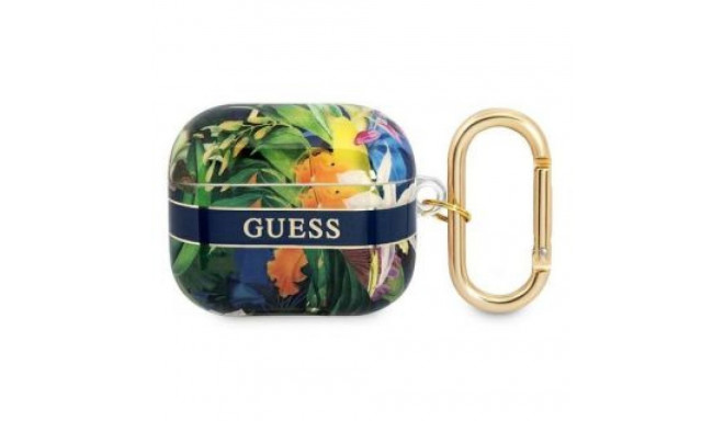 Guess Guess GUA3HHFLB AirPods 3 cover blue/blue Flower Strap Collection