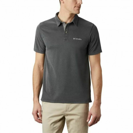 Men’s Short Sleeve Polo Shirt Columbia Nelson Point™ Black - M
