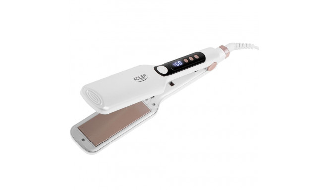 Adler Hair Straightener - Wide | AD 2325 | Ceramic heating system | Display LCD | Temperature (min) 