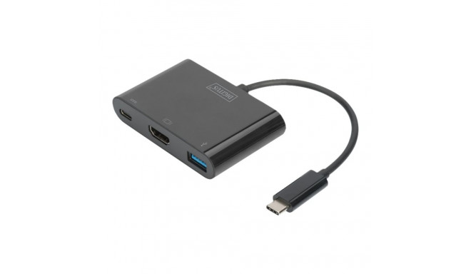 DIGITUS USB Type-C Multi Adapter 4K 30Hz HDMI 1 USB C Port für PD 1 USB 3.0 port