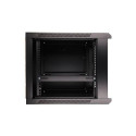 Extralink Rackmount cabinet 9U 600x600 Black wall mounted