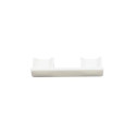 CURTAIN END CAP PLASTIC WHITE 2 PCS