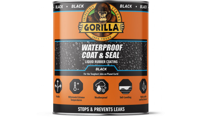 Gorilla hermeetik Waterproof Coat & Seal 946ml, must