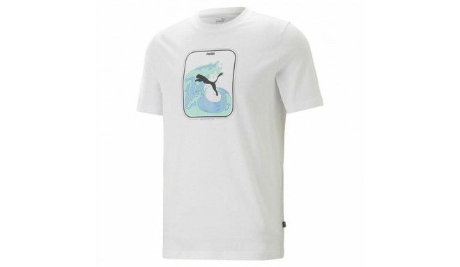 T-särk Puma Graphics Wave Valge Mehed - S