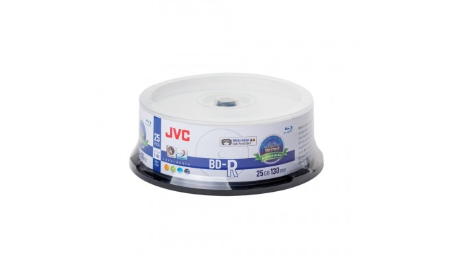 JVC BD-R 25GB 6X INKJET WHITE PRINTABLE ARCHIVAL WATERPROOF PHOTO GLOSSY CAKE*25 70L71KJCK0006
