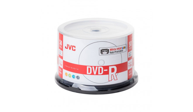 JVC DVD-R 4.7G/16X INKJET WHITE PRINTABLE CAKE*50 70771BJCK0019