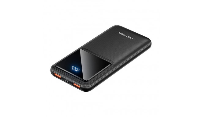 Powerbank, Vention, FHKB0, 10000mAh, Micro-USB, USB-C, 2xUSB-A, 22.5W (black)