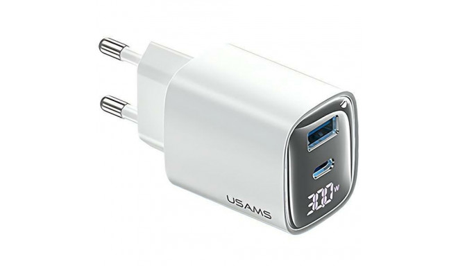 Charging 30W GaN LED USB+USB-C CC229 white