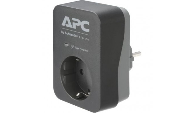 APC Essential SurgeArrest surge protection power strip 1 socket black (PM1WB-GR)