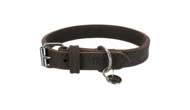 COLLAR LEATHER L–XL 57–66 CM DARK BROWN